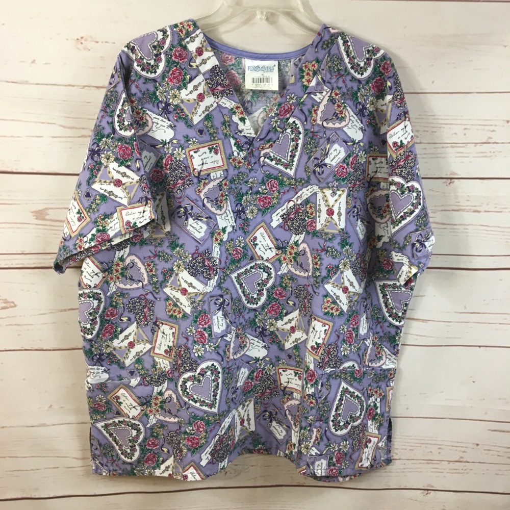 Fundamentals Floral Scrub Top